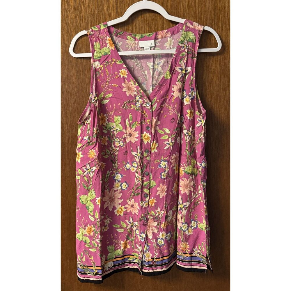 J. Jill Sleeveless Floral Blouse